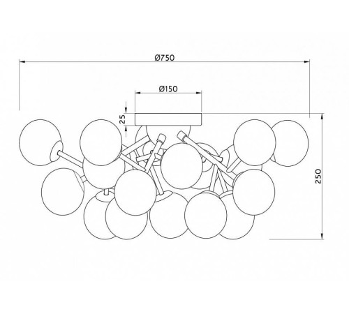 Потолочная люстра Maytoni Dallas MOD545PL-20CH