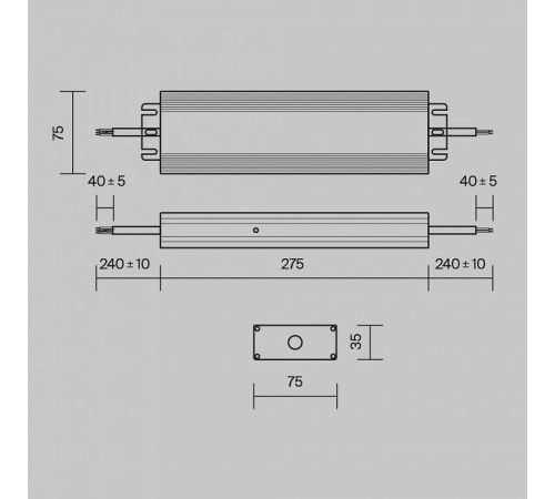 Блок питания с проводом Maytoni Power Supply Magnetic PSL008-250W-48V-IP67