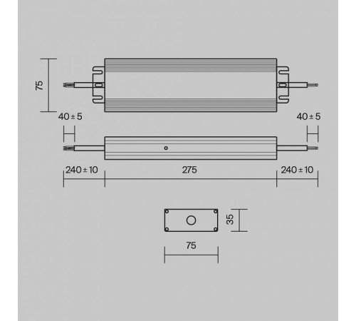 Блок питания с проводом Maytoni Power Supply Magnetic PSL008-300W-48V-IP67