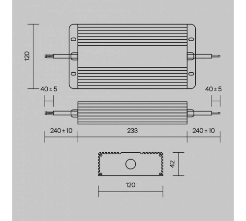 Блок питания с проводом Maytoni Power Supply Magnetic PSL008-400W-48V-IP67