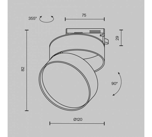 Накладной светильник Maytoni Onda TR007-1-18W3K-B-1