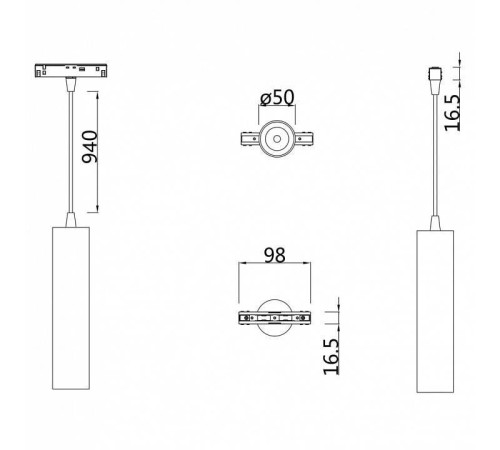 Подвесной светильник Maytoni Focus LED TR016-2-12W4K-W