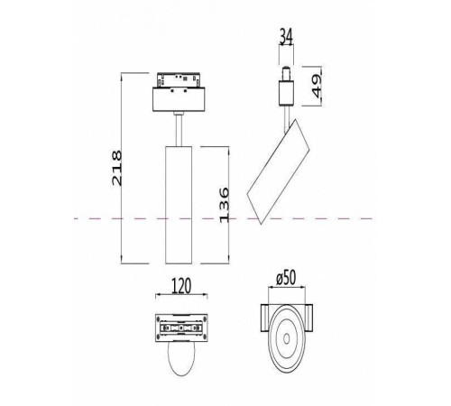 Светильник на штанге Maytoni Focus LED TR019-2-10W3K-B