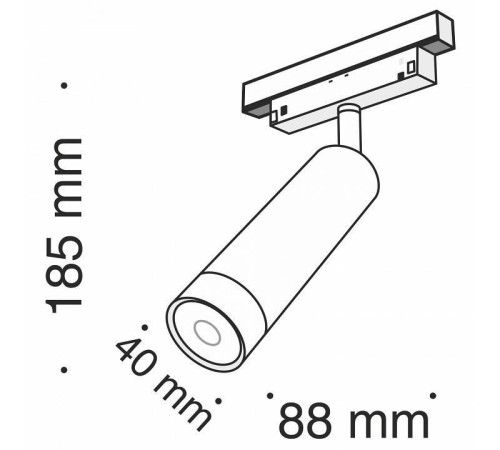 Светильник на штанге Maytoni Focus LED TR019-2-7W3K-B