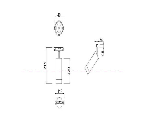 Светильник на штанге Maytoni Focus LED TR019-2-7W3K-B