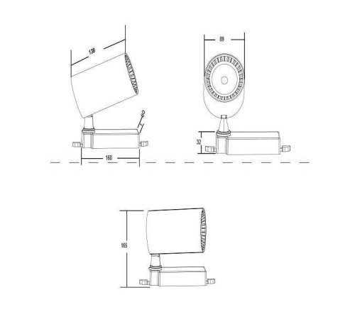 Светильник на штанге Maytoni Vuoro TR029-3-30W4K-B