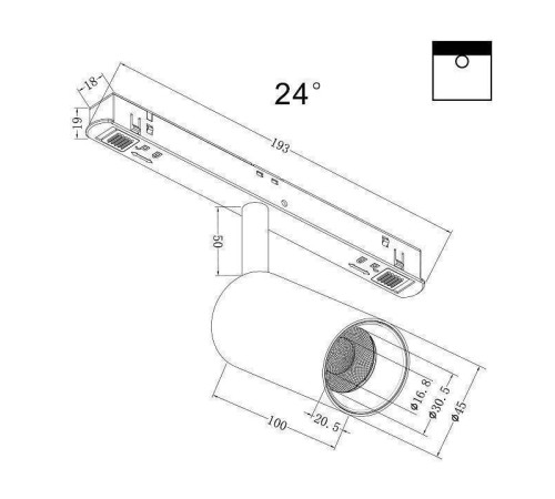 Светильник на штанге Maytoni Focus LED TR032-4-5W3K-S-DS-B