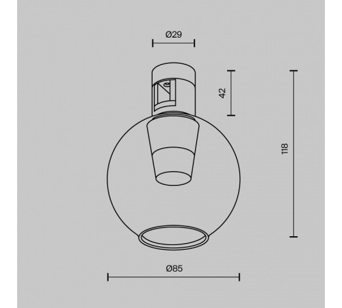 Накладной светильник Maytoni Bubble TR148-1-3W4K-PT