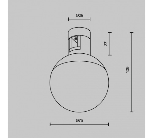 Накладной светильник Maytoni Luna TR149-1-5W4K-PT