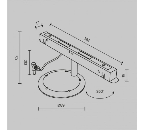 Переходник для трека Maytoni Accessories for tracks Exility TRA034CVC-B