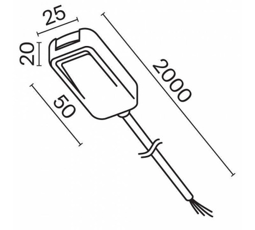 Токопровод концевой Maytoni Accessories for tracks Radity TRA084B-12W-200