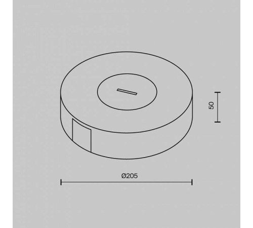 Основание для трека-ремня Maytoni Accessories for system Parity TRA130SC-1B