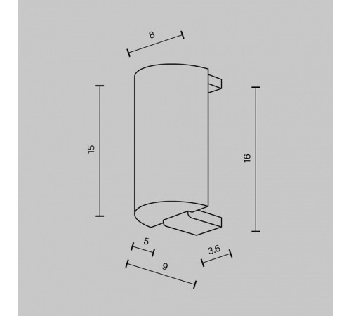 Заглушка для трека Maytoni Technical Accessories for tracks Flarity TRA154EC-B