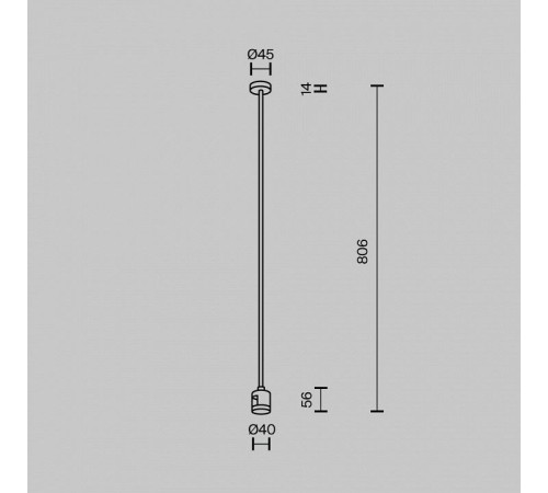 Основание на штанге Maytoni Accessories for tracks Flarity TRA159C-IPCL1-PT