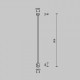 Основание на штанге Maytoni Accessories for tracks Flarity TRA159C-IPCL1-PT