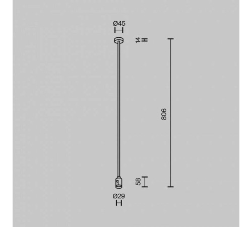 Основание на штанге Maytoni Accessories for tracks Flarity TRA159С-SL1-BS