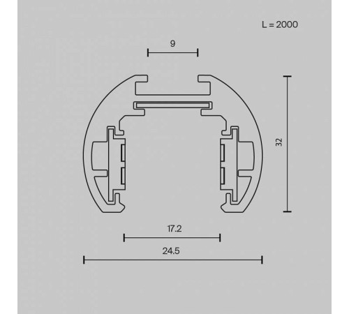 Шинопровод подвесной Maytoni Exility 2 м TRXM034-R-412W