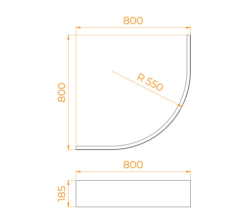 Экран для поддона RGW NP/STYLE 80x80 см 16230410-08
