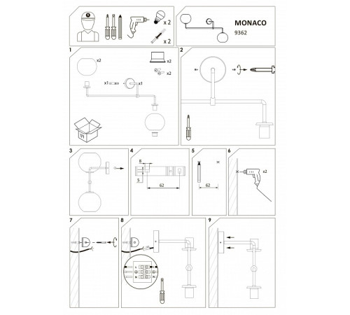Накладной светильник Nowodvorski Monaco 9362