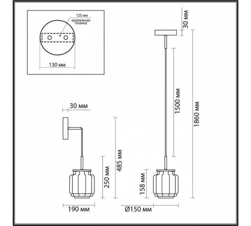 Подвесной светильник Odeon Light Jam 5409/5L