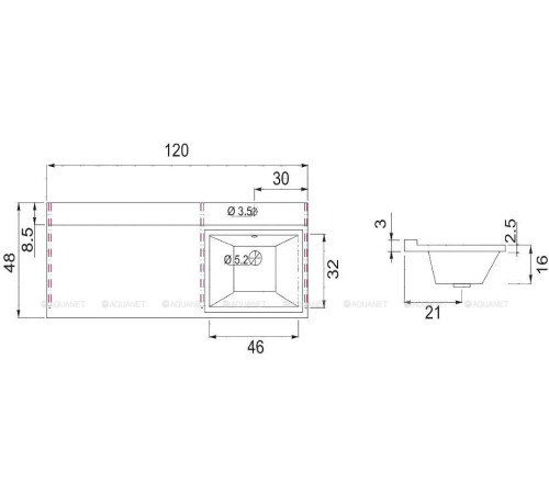 Раковина Dolomite Персона 120 R 00237581