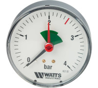 Манометр аксиальный Watts F+R150 80 мм 1/4 0-4 бар 10008022