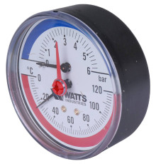Термоманометр аксиальный Watts F+R818 80 мм 1/2 6 бар 10018742