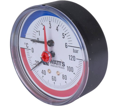 Термоманометр аксиальный Watts F+R818 80 мм 1/2 6 бар 10018742