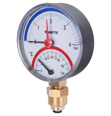 Термоманометр радиальный Watts 80 мм 4 бар 10025526
