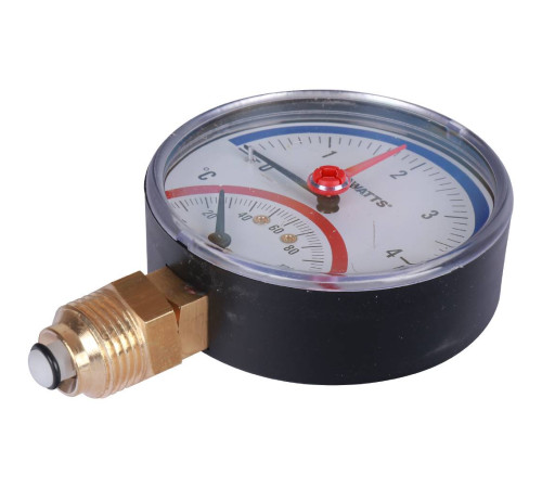 Термоманометр радиальный Watts 80 мм 4 бар 10025526