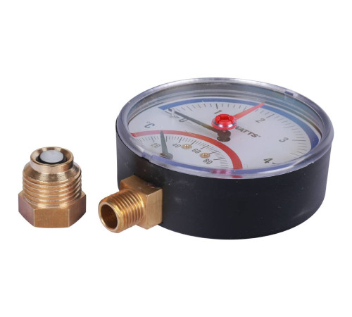 Термоманометр радиальный Watts 80 мм 4 бар 10025526