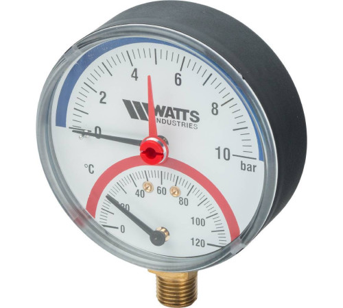 Термоманометр радиальный Watts F+R828 TMRP 80 мм 1/2 10 бар 10025525