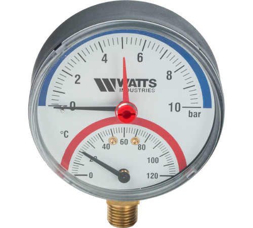 Термоманометр радиальный Watts F+R828 TMRP 80 мм 1/2 10 бар 10025525