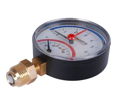 Термоманометр радиальный Watts F+R828 TMRP 80 мм 1/2 6 бар 10018749