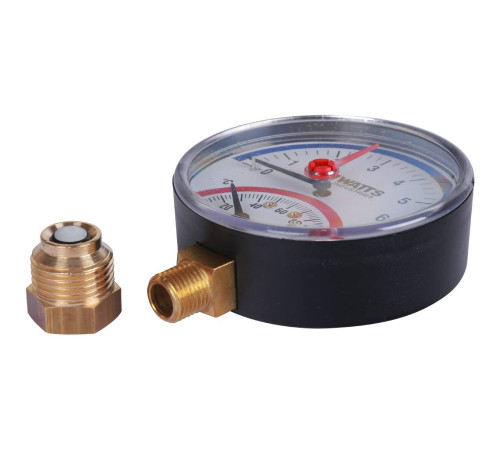 Термоманометр радиальный Watts F+R828 TMRP 80 мм 1/2 6 бар 10018749