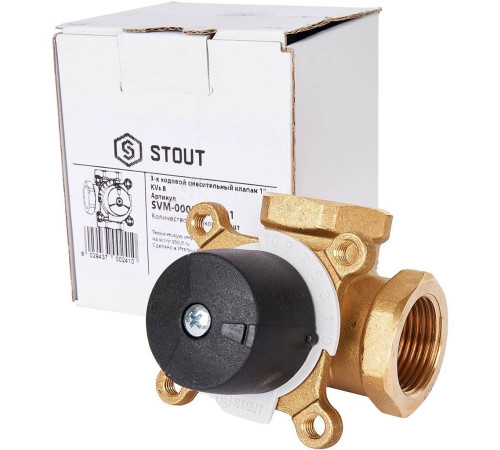 Клапан смесительный трехходовой STOUT 1 Kvs 8 SVM-0003-012501
