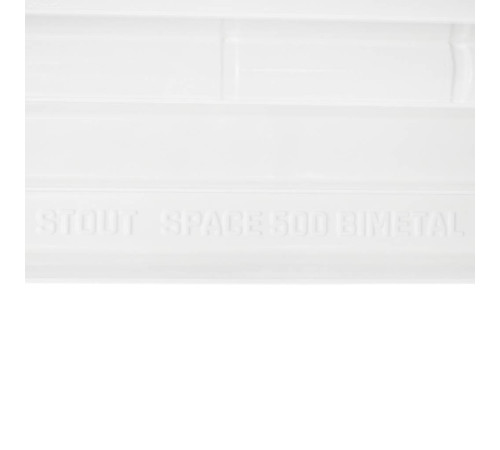 Радиатор биметаллический STOUT Space 500 12 секций боковое подключение SRB-0310-050012 RAL 9016