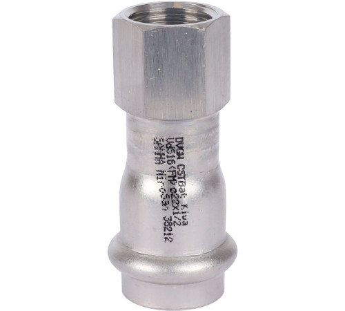 Муфта переходная пресс Sanha NiroSan 9270G нержавеющая сталь 22 мм x 1/2 ВР 69270G2212