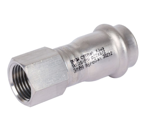 Муфта переходная пресс Sanha NiroSan 9270G нержавеющая сталь 22 мм x 1/2 ВР 69270G2212