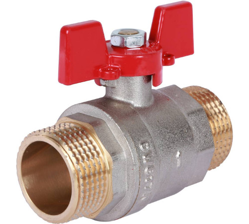 Кран шаровой ROMMER 1 НР/НР ручка бабочка RBV-0007-0410225