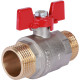 Кран шаровой ROMMER 1 НР/НР ручка бабочка RBV-0007-0410225
