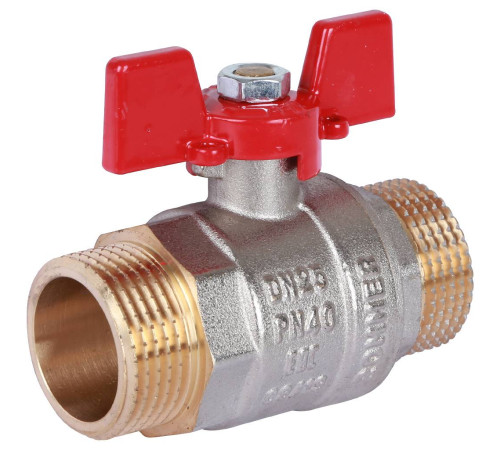 Кран шаровой ROMMER 1 НР/НР ручка бабочка RBV-0007-0410225