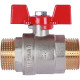 Кран шаровой ROMMER 1 НР/НР ручка бабочка RBV-0007-0410225