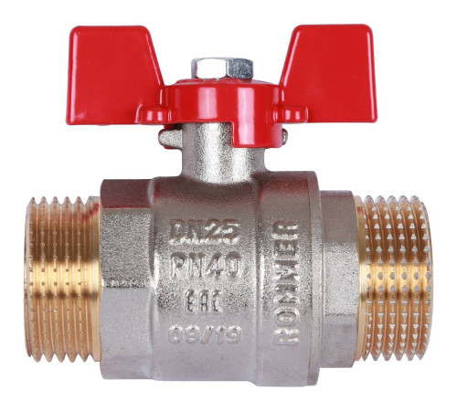 Кран шаровой ROMMER 1 НР/НР ручка бабочка RBV-0007-0410225