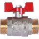 Кран шаровой ROMMER 1 НР/НР ручка бабочка RBV-0007-0410225
