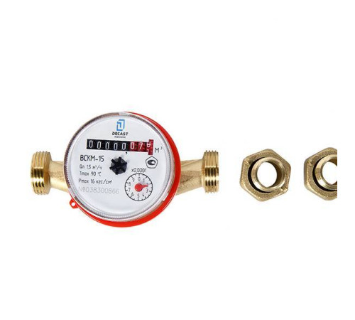 Счетчик воды универсальный Декаст ВСКМ-15 Ду 15 110 мм с КМЧ 72-15-243