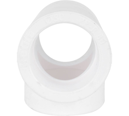 Тройник полипропиленовый Kalde 50 мм белый R.3212-teo-500000