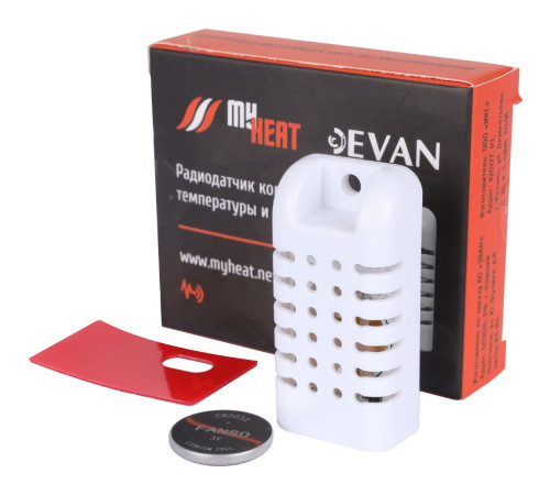 Радиодатчик температуры и влажности комнатный ЭВАН MYHEAT 6289