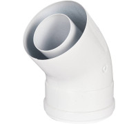 Отвод промежуточный коаксиальный ROMMER 45° 60/100 мм мама-папа RCA-6010-000045
