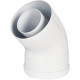 Отвод промежуточный коаксиальный ROMMER 45° 60/100 мм мама-папа RCA-6010-000045
